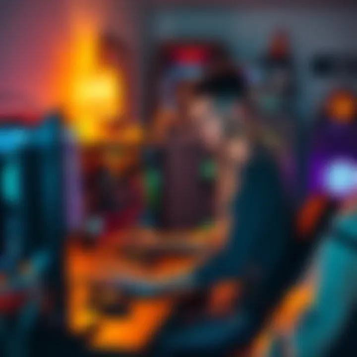 Home Bitcoin Mining Setup A person setting up a Bitcoin mining rig at home with mining equipment and a computer.