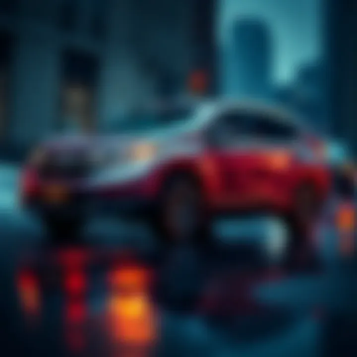 2019 Honda CR-V parked on a wet street, showcasing new all-season and snow tires, ready for rain and snow conditions