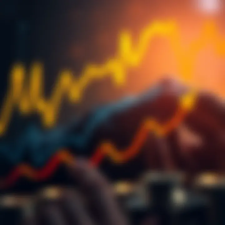 A graph showing a downward trend in earnings, symbolizing Honeygain users' frustrations with reduced payouts.