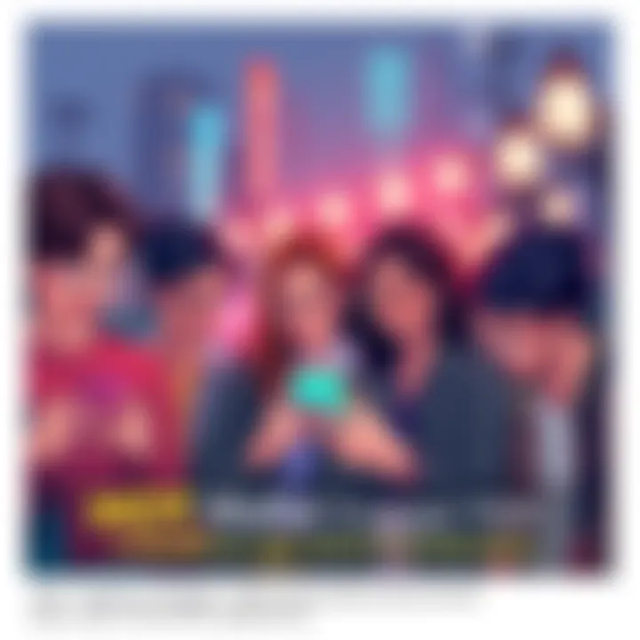 HOT Wallet Users A digital illustration showing a diverse group of people engaging with a mobile app on their smartphones, symbolizing the 110K daily active users of HOT Wallet.