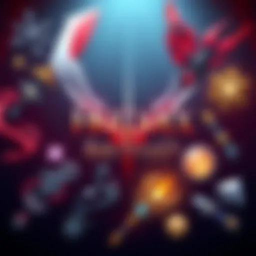 A graphic showing the announcement of a hotfix for the game Blood Testament, featuring game elements like weapons and icons related to legendary items.