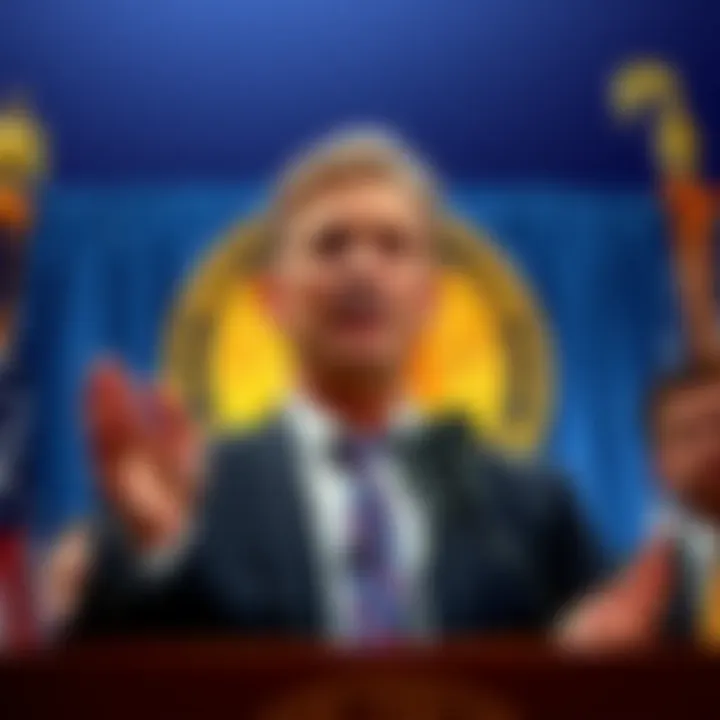 U.S. Commerce Secretary Howard Lutnick giving a speech about Bitcoin as the new gold, highlighting domestic mining efforts.