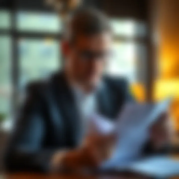 Husband Looks Concerned with Financial Papers Concerned husband looking at financial papers after losing money in cryptocurrency
