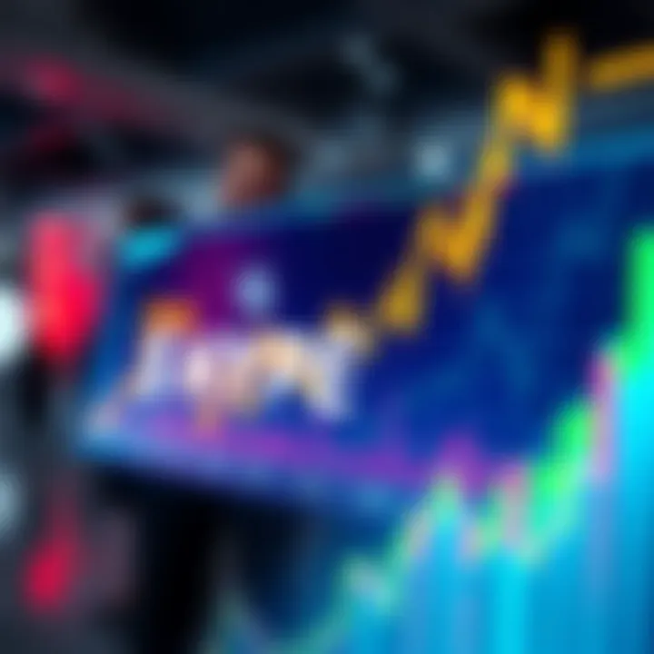 Hyperliquid Investment Debate A graph showing trading volume and revenue trends of Hyperliquid ($HYPE) with people discussing in the background.