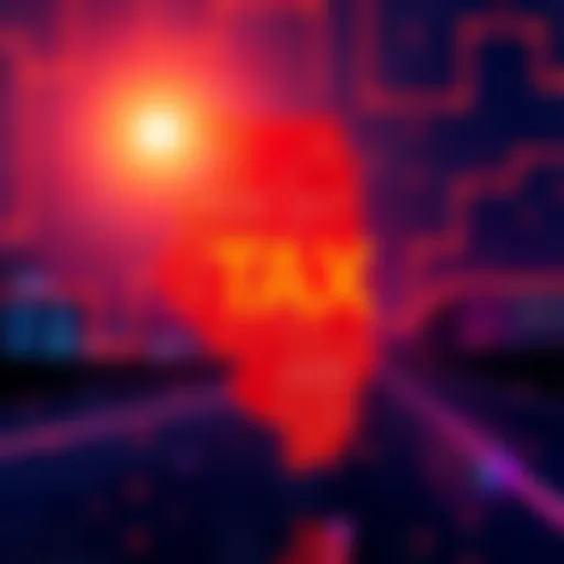 A visual representation of Illinois with a tax symbol overlay, highlighting the new 0.2% privilege tax on digital assets