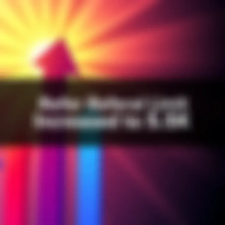 Graphic showing an upward trending arrow with the text 'Referral Limit Increased to 5000' against a bright background.