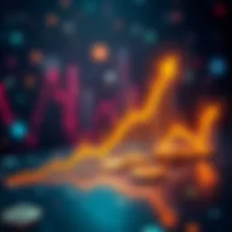 A graph showing rising inflation rates in the Cosmos ecosystem with an upward trend and monetary symbols.