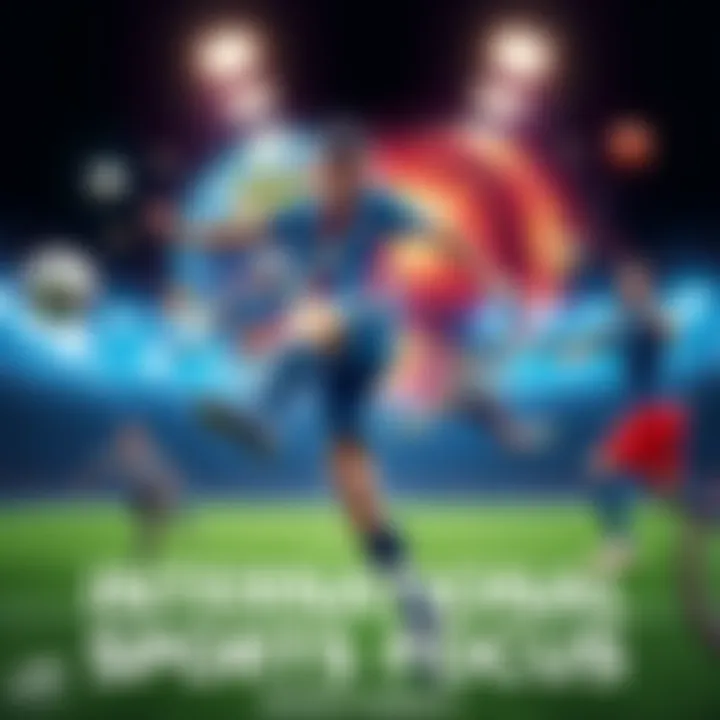 A collage of various international sports events including soccer, basketball, and athletics, emphasizing a shift in attention from local to global competitions due to market changes.