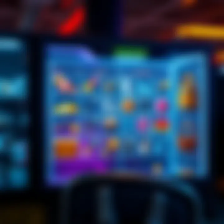 A digital inventory screen showing various items with hints of new features being added