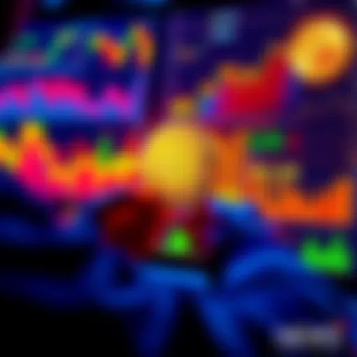 A person analyzing charts and graphs related to different investment options like stocks and real estate after making Bitcoin profits.