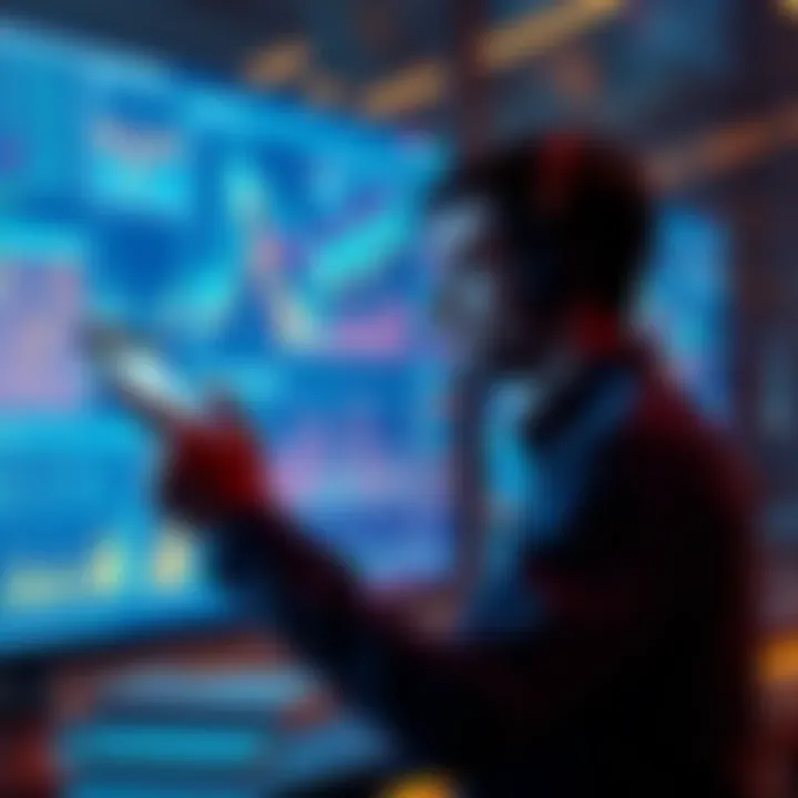 A person analyzing financial charts and graphs related to decentralized finance investments.