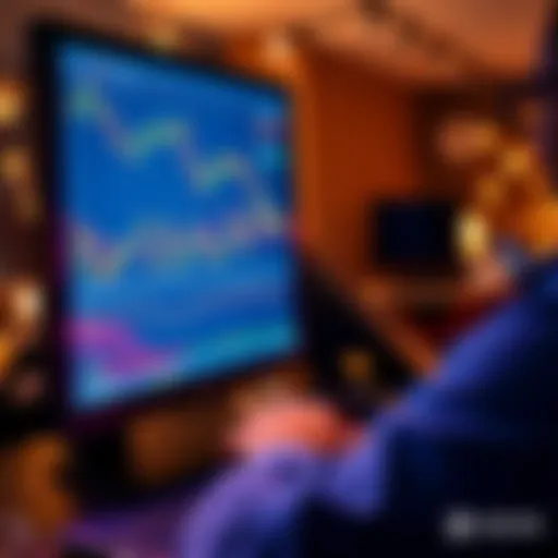 A person analyzing charts and graphs related to HBAR investments on a computer screen.