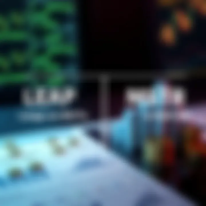 Graphic comparing LEAP options and MSTR shares for investment in a Roth IRA, highlighting potential gains and strategies.