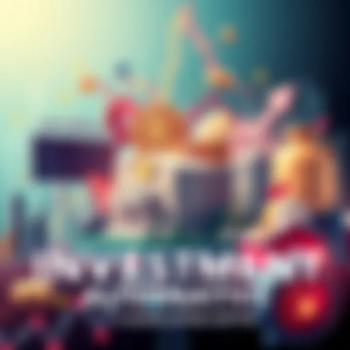 A diverse range of investment options including stocks, real estate, and commodities depicted in an infographic style