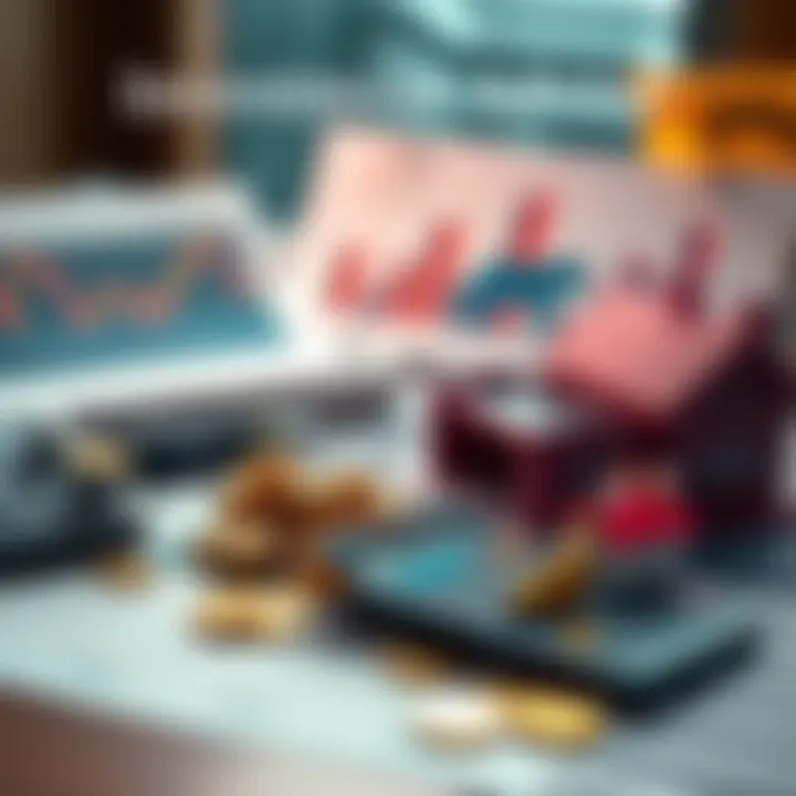 A diverse portfolio of stocks, bonds, and real estate investments on a table with a calculator and financial documents in the background