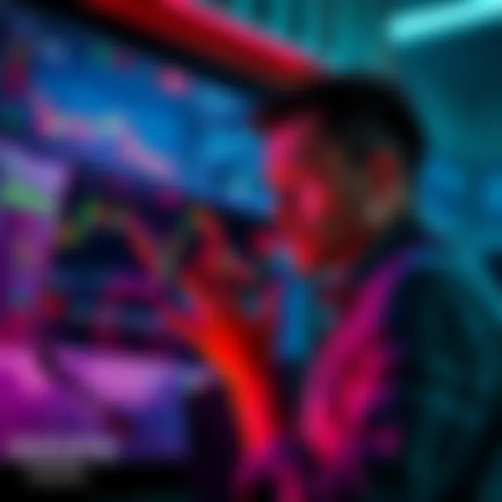 A concerned individual reviewing investment charts and financial data, contemplating their Kaspa investment strategy.