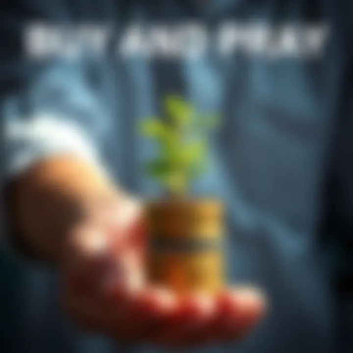 A person holding a plant growing from a coin stack, symbolizing investment and optimism