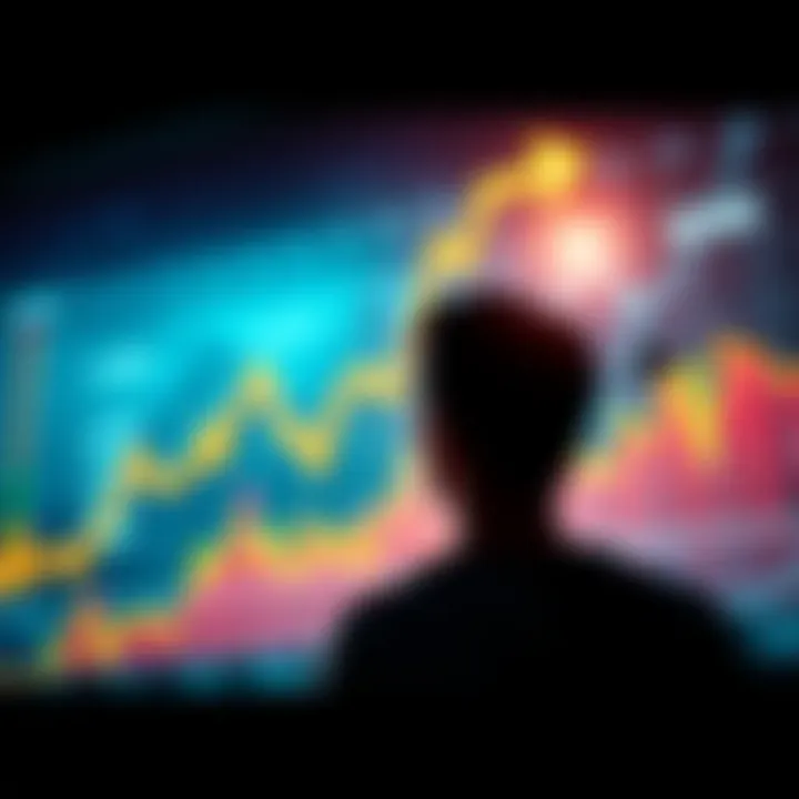 A person looking at a rising price chart, representing urgency to buy before prices increase.