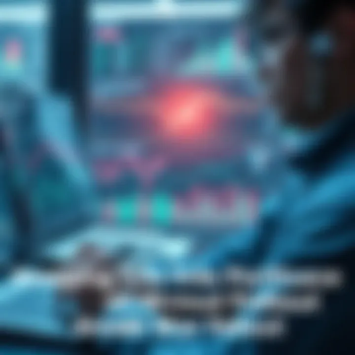 Individual reviewing graphs and charts of portfolio performance over the past year