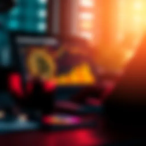 A person analyzing investment options with Bitcoin and cryptocurrency charts on a laptop.