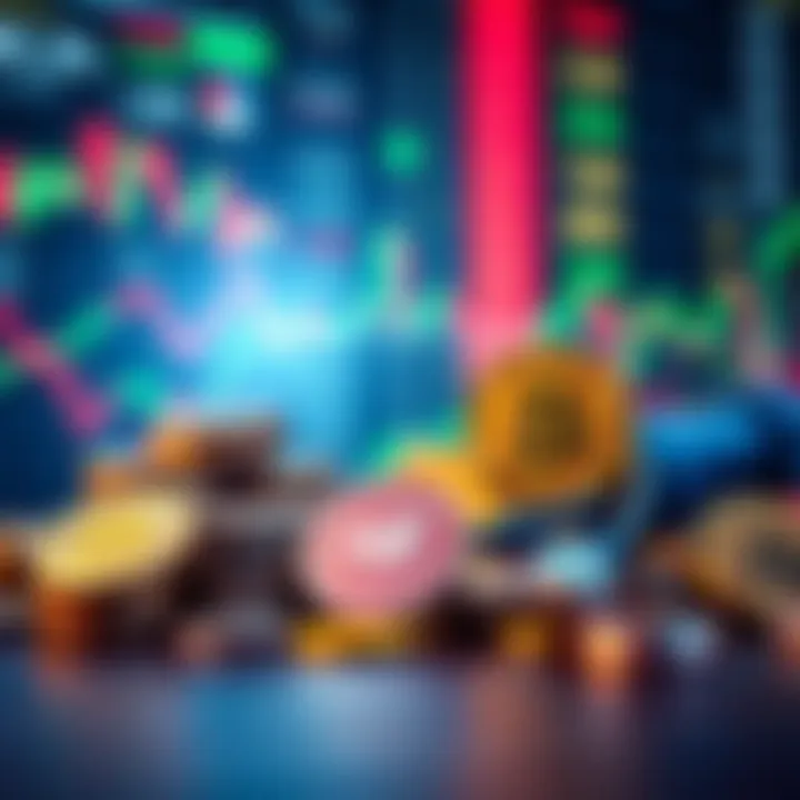 A graphic showing different types of investments including cryptocurrency, stocks, and bonds, highlighting the balance of asset allocation.