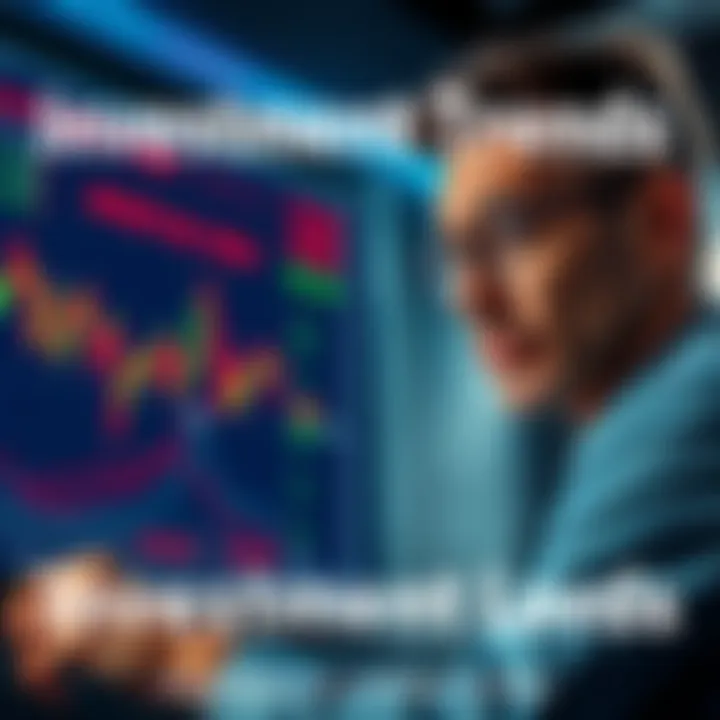 A concerned investor looking at stock market charts displaying sharp fluctuations, symbolizing the risks of investment fads.