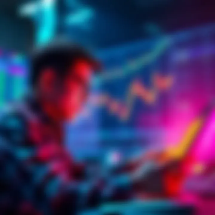 A new crypto investor studying charts and graphs related to altcoins while reflecting on small Bitcoin profits.