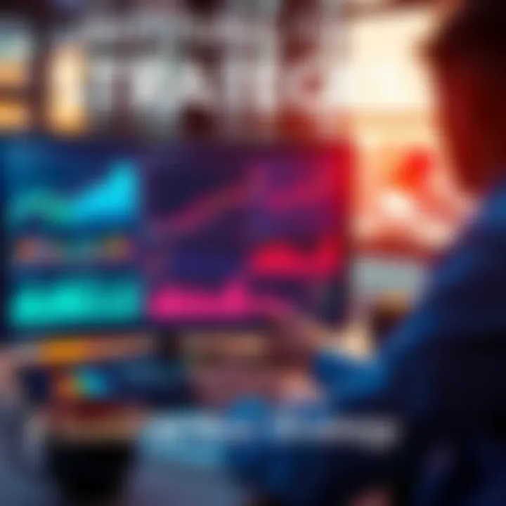 A person analyzing graphs and charts on a computer screen, representing investment strategies against large management firms.