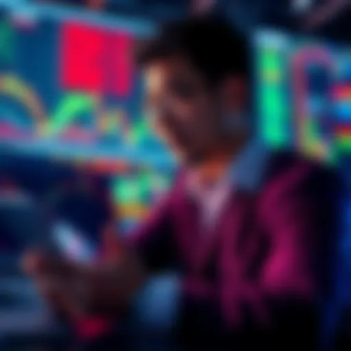 An investor looking at stock charts and graphs related to KAS, weighing options for buying more shares.