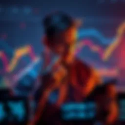 An investor looking at a chart showing a decline in altcoin values, contemplating their investment strategy during a bear market.