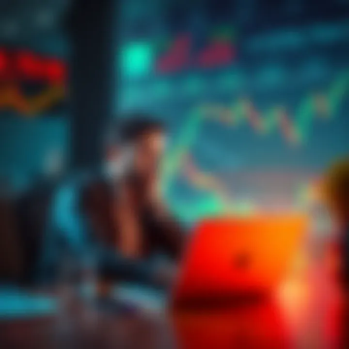 Investor Losing Hope in Crypto An anxious investor sitting at a table with a laptop, looking worried about his crypto investments, with charts displaying falling prices on the screen.