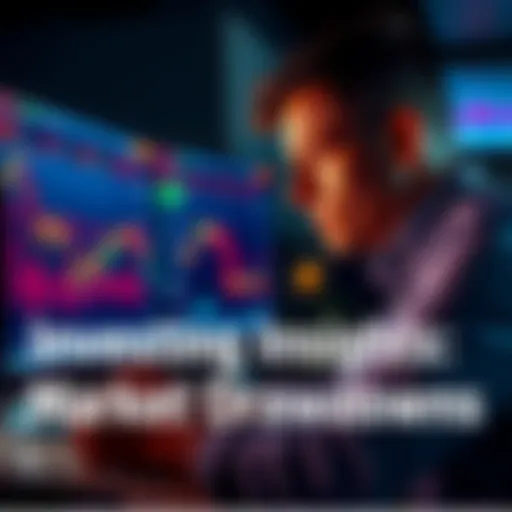 A person analyzing stock charts on a computer with a focused expression