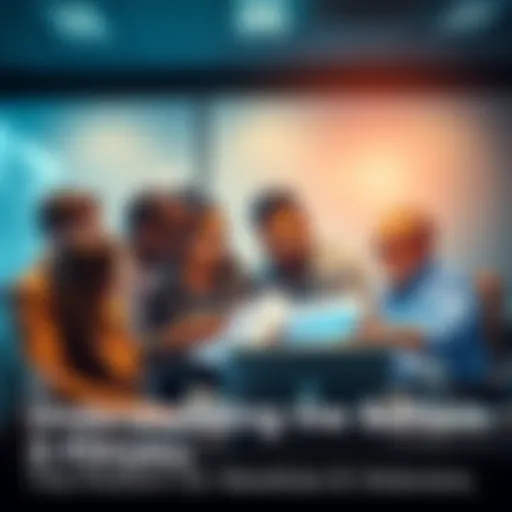 A group of diverse investors discussing strategies over a laptop, comparing notes and charts on market trends, representing both newbies and veterans in finance.