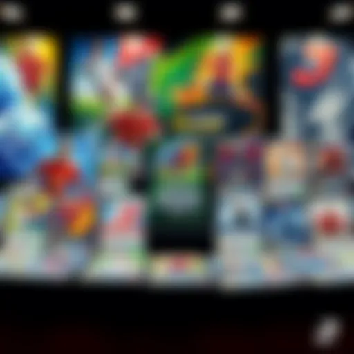 A display of J League trading cards, featuring various players and designs, arranged for sale