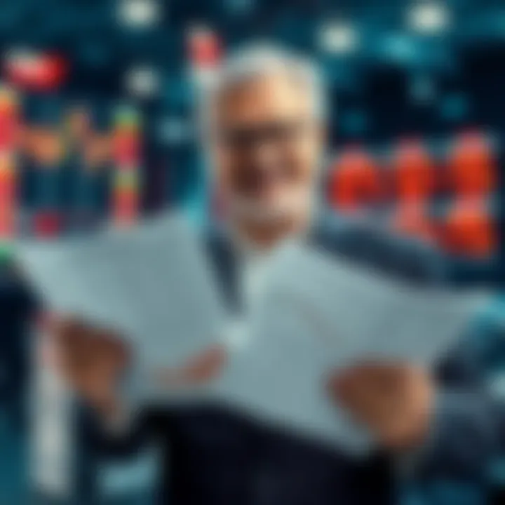 James Grube Acquires New Shares James Grube holding documents with stock market data and graphs, indicating his recent share purchase