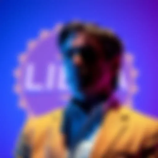 Argentina's President Javier Milei standing with the LIBRA cryptocurrency logo in the background, looking concerned about the scandal.