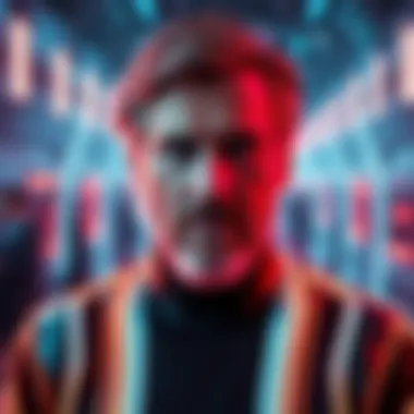 Jeff Bridges in Tron 1982 Jeff Bridges as Kevin Flynn in the original Tron movie set in a digital world