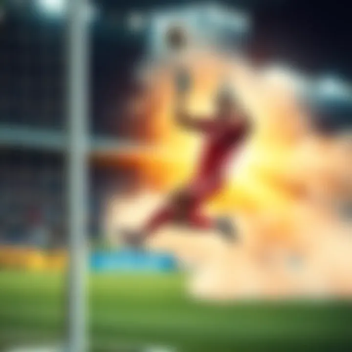 Joan Garcia leaps to make an impressive save during a soccer match, showcasing his quick reflexes.