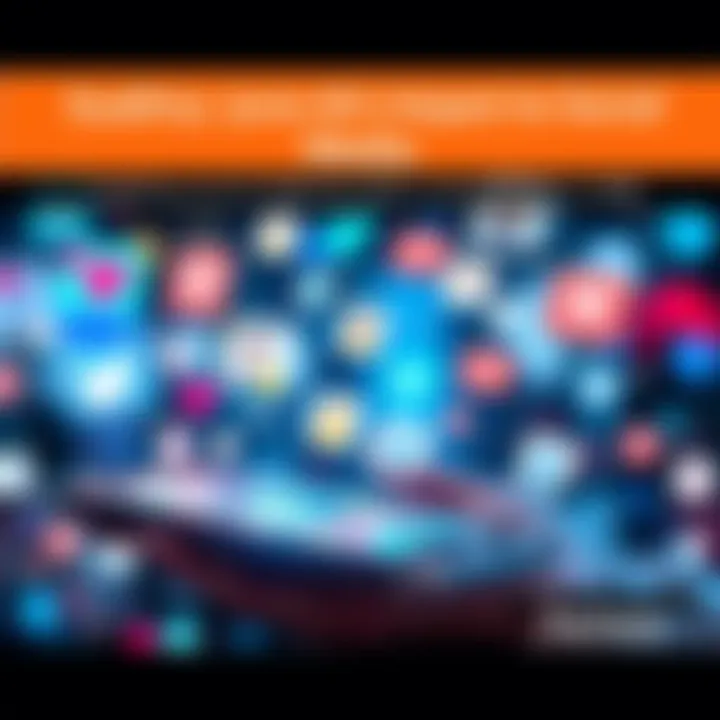 A visual representation of Juno AI affecting social media interactions, featuring a smartphone with social media icons and user reactions displayed.