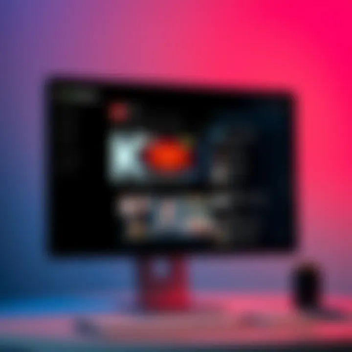 K Social Platform on a Computer Screen A computer screen displaying the K Social platform interface, showcasing user interactions and posts.