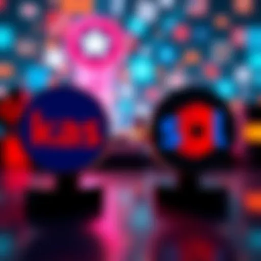 A visual comparison showing the logos of kas and sol with app development icons in the background