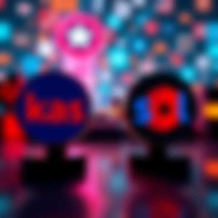 A visual comparison showing the logos of kas and sol with app development icons in the background