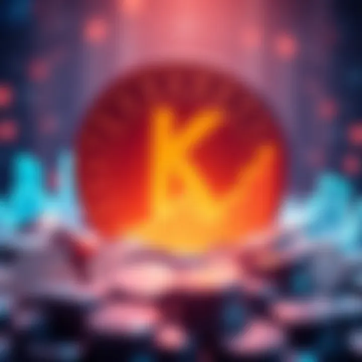A visual representation showing only a small portion of Kaspa tokens remaining in circulation with a graphic of tokens and a declining graph to indicate scarcity.