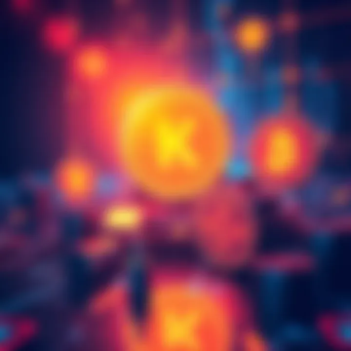 An illustration showing Kaspa's advanced technology with digital currency symbols representing challenges in token distribution and network reliability.