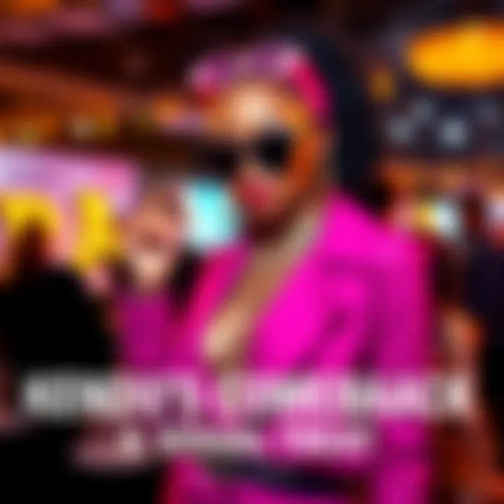 Kendu showcasing a stylish outfit at a fashion event, capturing attention with bold accessories and confident pose.