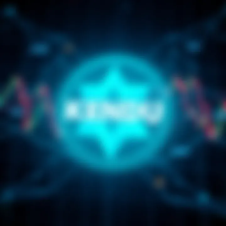 KENDU logo with a digital background representing the DeFi market