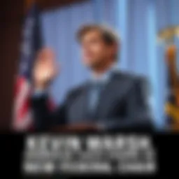 Kevin Warsh, the new Federal Reserve Chair, taking the oath of office with a U.S. flag in the background