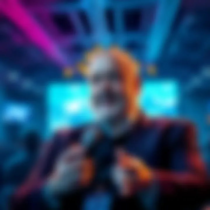 Kevin O’Leary speaking at a conference about blockchain technology and its impact on businesses
