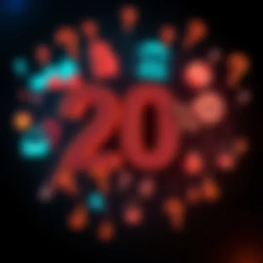 A graphic showing the importance of the 20 percent figure in various contexts, like finance and statistics, surrounded by question marks to indicate inquiry.