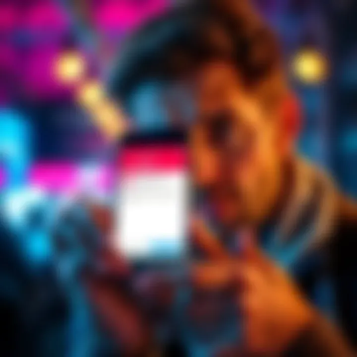 A person looking frustrated while holding a smartphone, showing an app with a verification message, symbolizing SMS issues in Germany